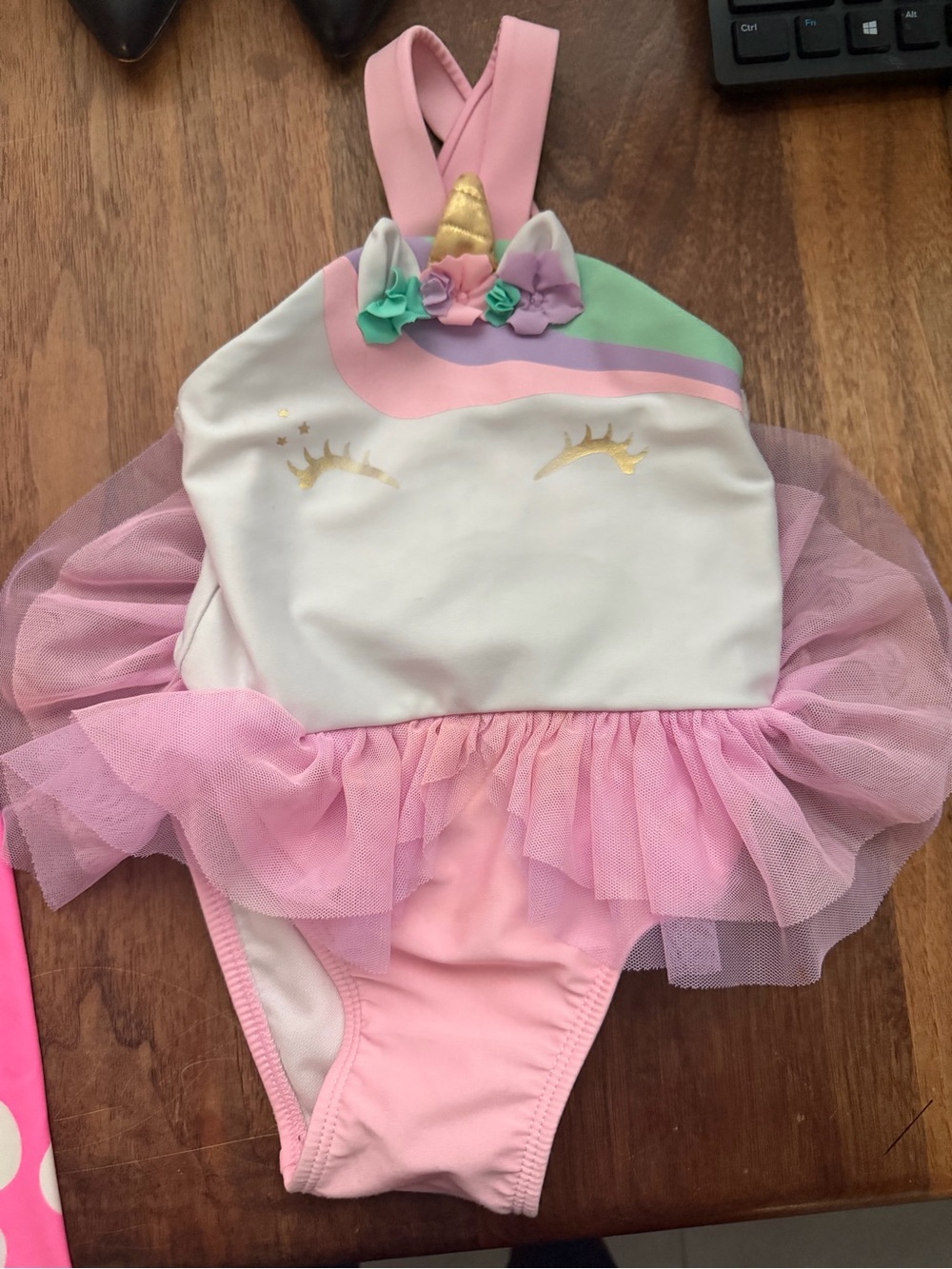Cat & Jack White and Pink Infant Top